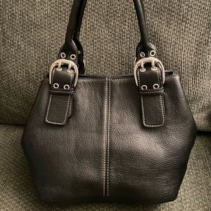 Tignanello Black Leather Bag